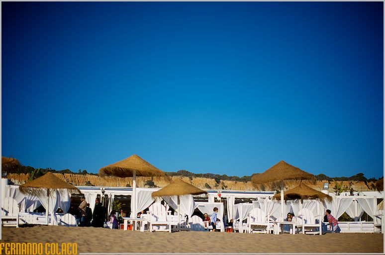 The Waikiki bar seen from Praia da Sereia, in Caparica.